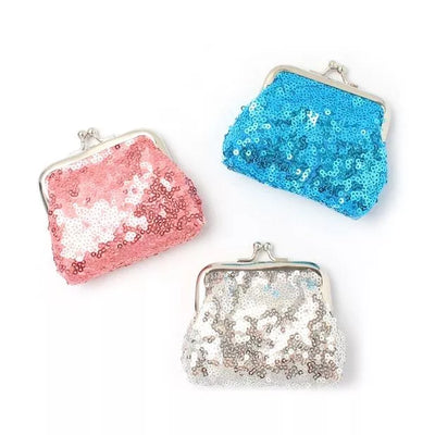 Metallic Sequin Fabric Coin Purse with Ball Snap Clasp (12)
