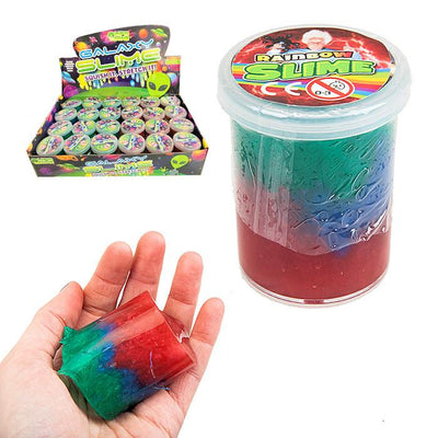 rainbow slime, puttys, stretchies and slimes