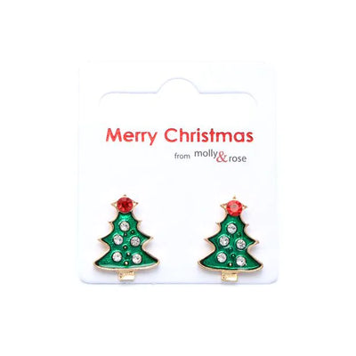 Christmas Tree Diamante Earrings  (12)