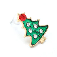 Christmas Tree Diamante Earrings  (12)