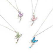 Coloured Crystal Fairy Necklace (12)