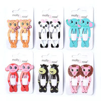 2pc Metal Zoo Animal Hair Clip (12)