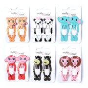 2pc Metal Zoo Animal Hair Clip (12)