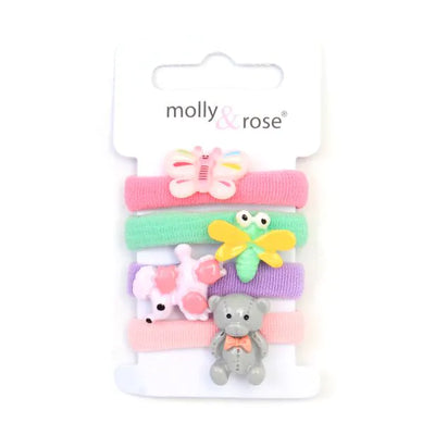 4pc Animal Motif Jersey Hair Elastics (12)
