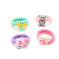4pc Animal Motif Jersey Hair Elastics (12)