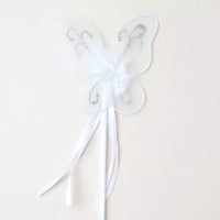 White Butterfly Ribbon Wand (12)
