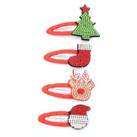 Christmas Diamante Hair Clips (12)