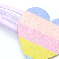 Striped Glitter Heart Motif Sleepies Set  (16)