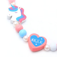 Unicorn Stretch Bead Necklace And Bracelet Set (12)