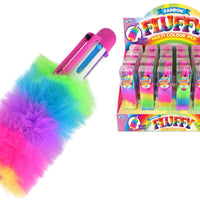 6pc Rainbow Fluffy Multi Coloured Pens (24)