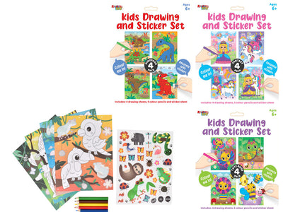 Kids Drawing & Stickers Sets (24)