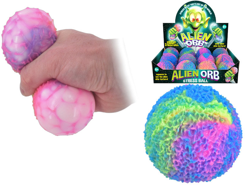 Alien 8cm Orb Stress Ball (12) | Wilsons Toys