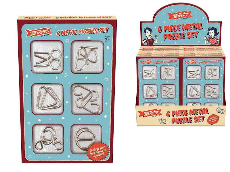 6pc Metal Retro Puzzle Sets (12)