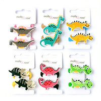 Dinosaur Motif Jersey Hair Elastics (12)