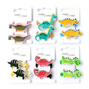 Dinosaur Motif Jersey Hair Elastics (12)