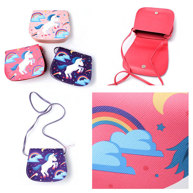 Unicorn Print Shoulder Saddle Bag (6)