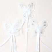 White Butterfly Ribbon Wand (12)