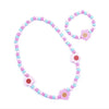 Cute Children's Flower Wooden Bead Necklace & Bracelet Set (12)