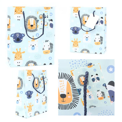 Cute Animal Print Gift Bag with Tag (12)