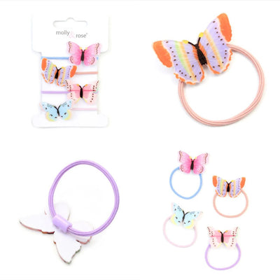4pc Butterfly Motif Elastics Set (12)