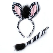 Zebra Ear Head Band & Tail Set (6)