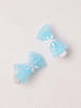 2pc Blue Frozen Snowflake Glitter Bow Clips (12)