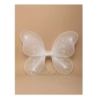 White Net Fairy Wings with White Glitter Swirl Detail  (12)