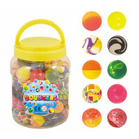 35mm Assorted Design Jet Bouncy Balls (72)