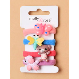 4pc Animal Motif Jersey Hair Elastics (12)