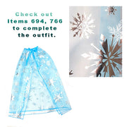 Turquoise Frozen Blue Child's Cape (6)