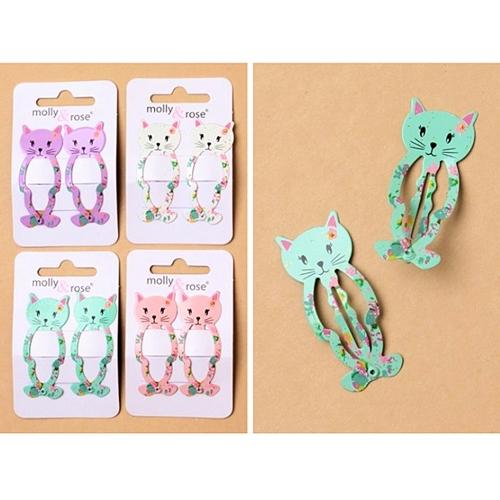 2pc Cat Design Hair Clips (12)