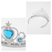 Tiara with Frozen Ice Blue Centre Coloured Heart Stone (12)