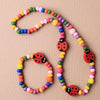 Wooden Ladybird Necklace & Bracelet Set (12)
