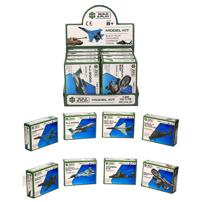 Build & Play 1:65 Scale Model Plane Kits (24)