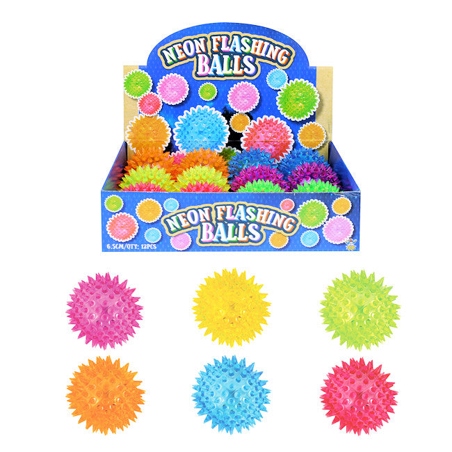 Neon Spikey Bouncy Light-up Ball (12)