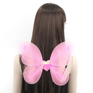 Small Pink Fairy Wings with Heart Detail (12)