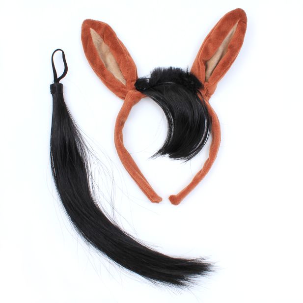 Brown Horse Ears Head Band with Tail (6)