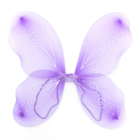 Lilac Net Fairy Wings with White Glitter Swirls (6)