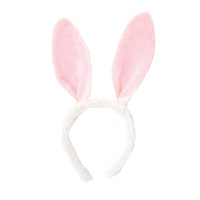 Pink & White Fur Fabric Bunny Rabbit Ears (12)