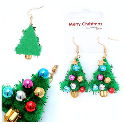 Tinsel Christmas Tree Earring (12)