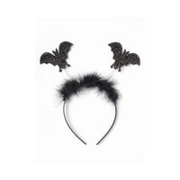 Halloween Black Glitter Bat Head Boppers (12)