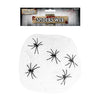White Spiders Web with 5 Plastic Spiders (12)
